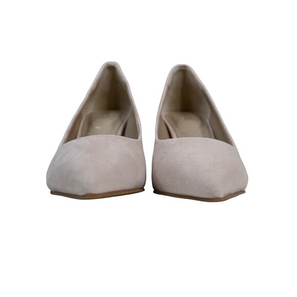 NYDJ Womens 7 Elysia Pointy Toe Leather Pump in Latte NEW - Picture 4 of 10